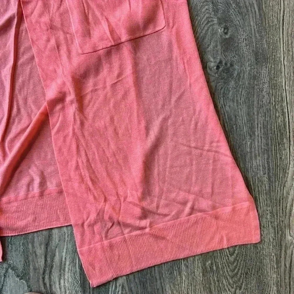 Michael Michael Kors Sweater Pink Long Sleeve Cardigan Sweater Duster Size Large - Picture 3 of 10